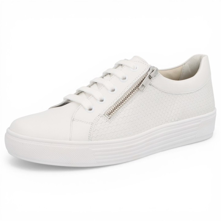 Basket blanche femme pieds très larges et sensibles Solidus Kendal 30135