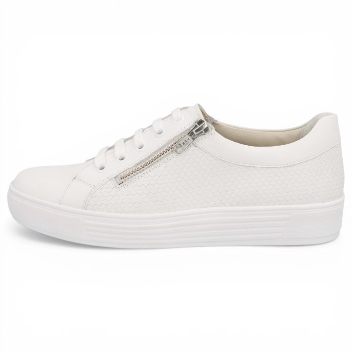 Basket blanche femme pieds très larges et sensibles Solidus Kendal 30135