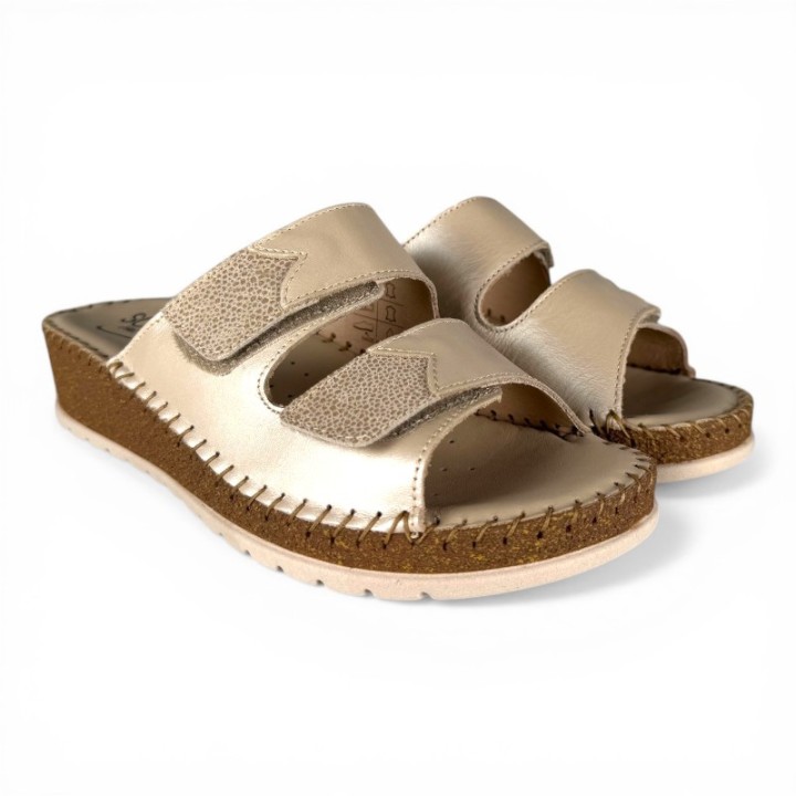 Mule talon compensée femme confortable Scarlett