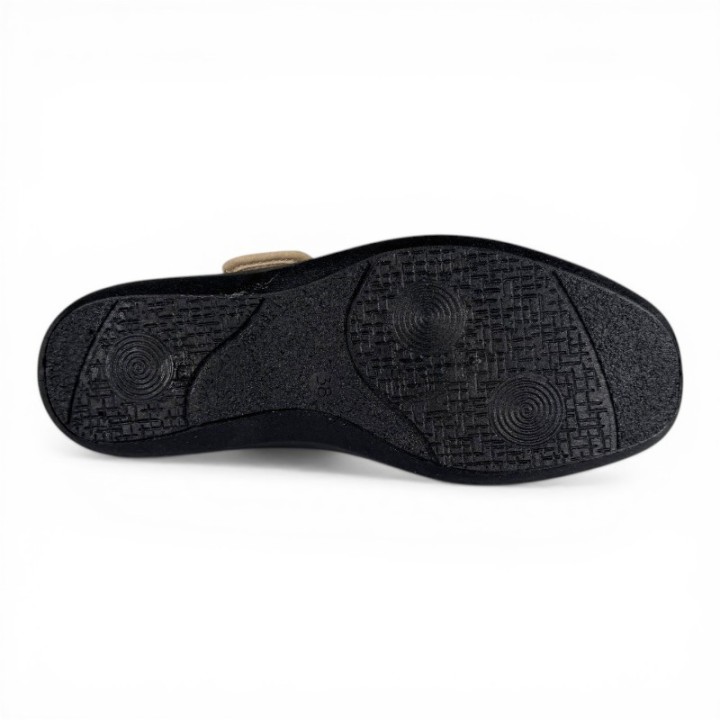 ballerines à bride velcro confortables femme Fargeot Teresa