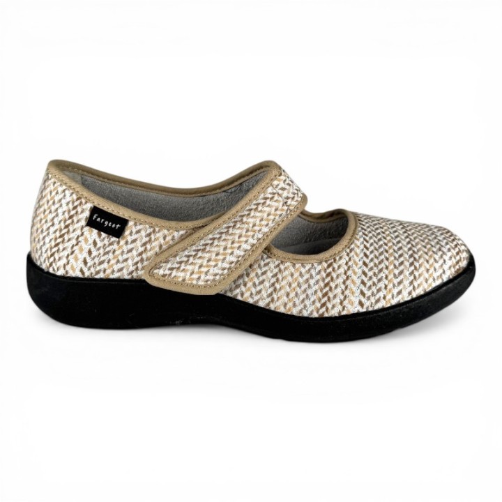 ballerines à bride velcro confortables femme Fargeot Teresa
