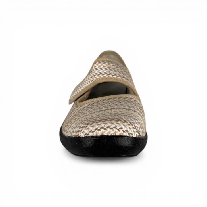 ballerines à bride velcro confortables femme Fargeot Teresa