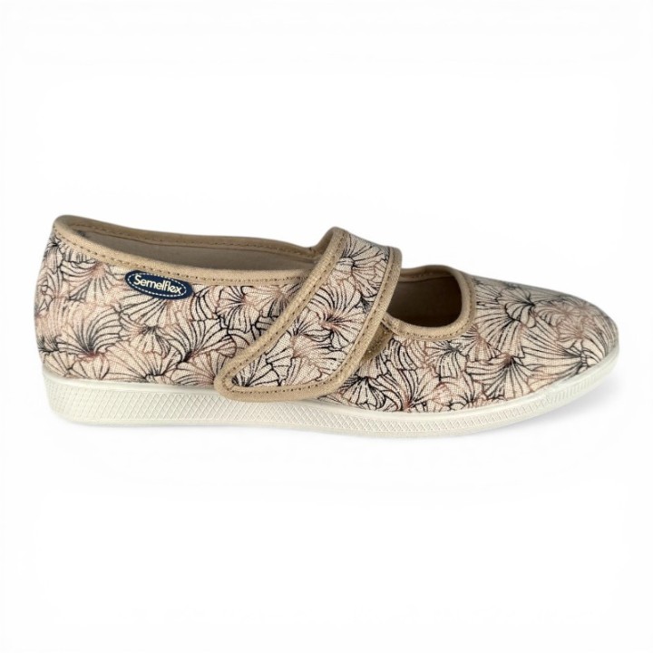 ballerines femme velcro confortables Semelflex Hera
