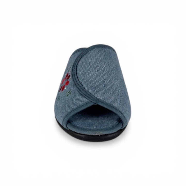 chausson mule femme ouverte a talon Sheila semelflex