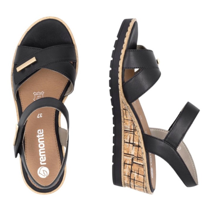 sandales talon compensé femme  confortables Remonte R6266