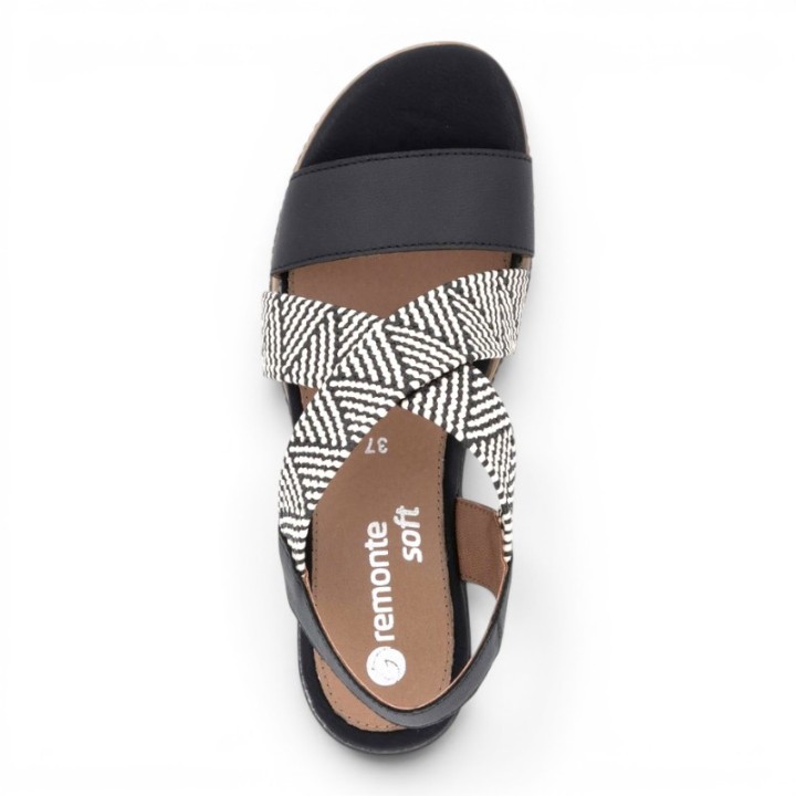 Sandales Femme talon Compensé Confortable REMONTE D2L54