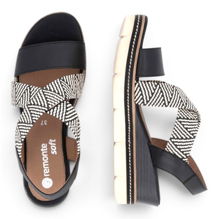 Sandales Femme talon Compensé Confortable REMONTE D2L54