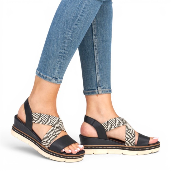 Sandales Femme talon Compensé Confortable REMONTE D2L54