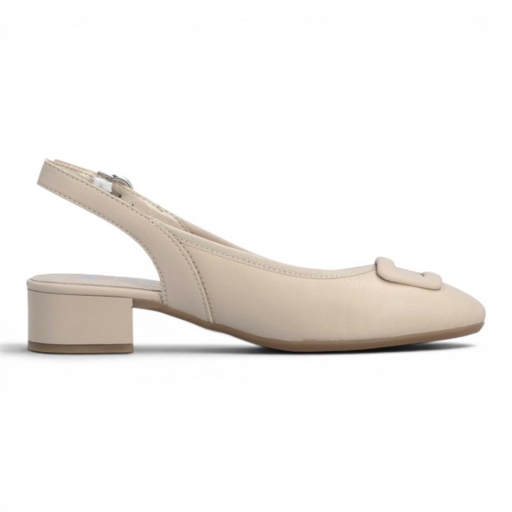 escarpin femme beige confortable Rieker 43456