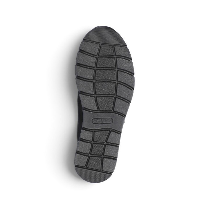 chaussures velcro noires pieds larges et sensibles femme Waldläufer 626K32