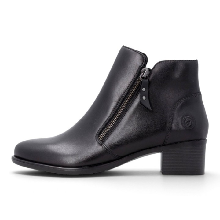 Bottines femme noires à talon confortables Remonte R5190